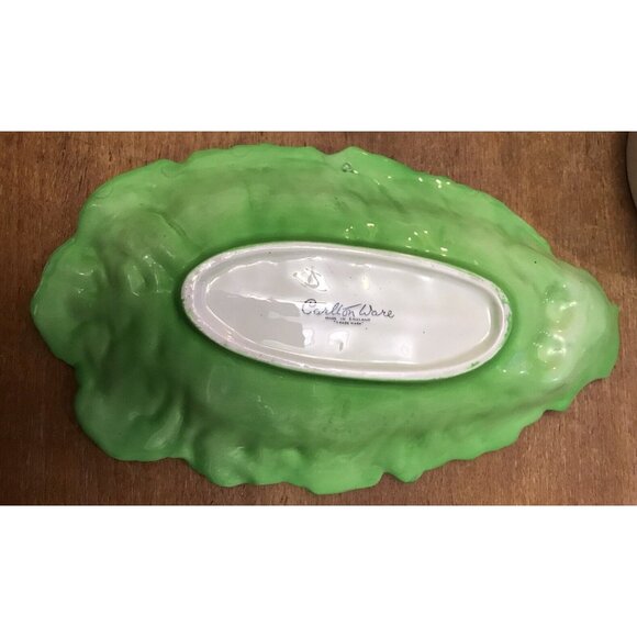 Vintage Carlton Ware Lettuce Leaf Tomato Serving Dish Made In England 12” - Picture 5 of 6
